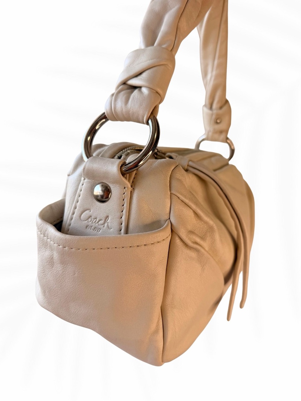 Coach Soft Cream Hobo Shoulder Bag - Picture 2 of 7